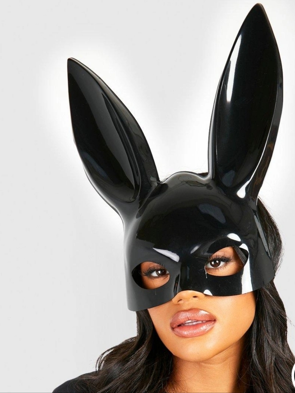 Cosplat Glossy Black Bunny Ear Mask